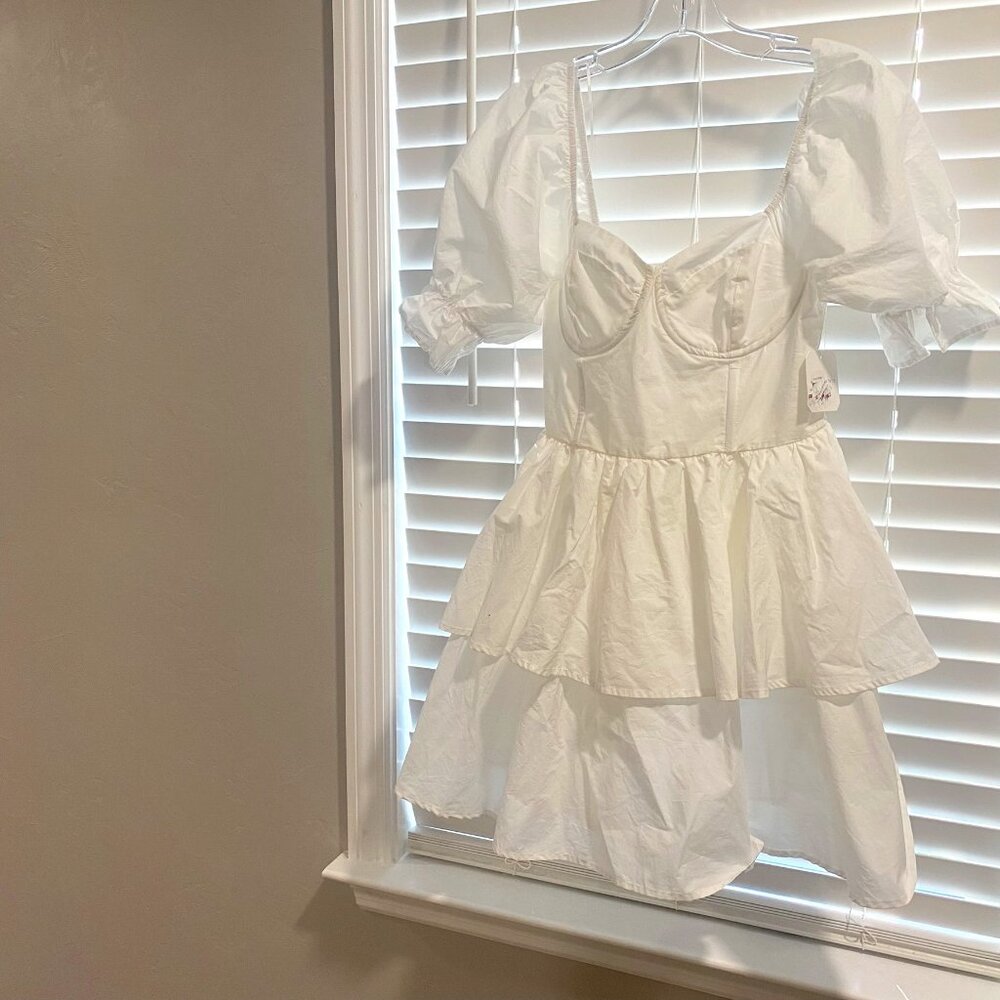 NWT Altar'd State Babydoll Mini Dress White XS